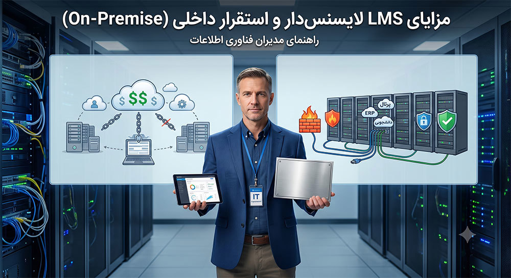 ۵ مزیت حیاتی خرید LMS لایسنس‌دار و استقرار داخلی برای سازمان‌ها