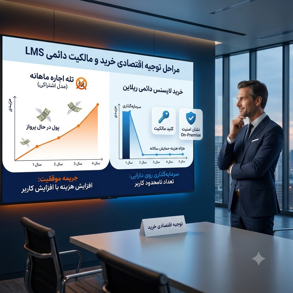 خرید سامانه LMS با لایسنس دائمی: ۳ توجیه اقتصادی برای مدیران